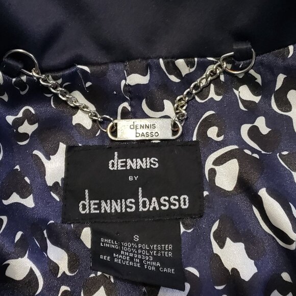 Dennis Basso Womens Hooded Jacket Black Full Zip Size Small Santiny - Picture 8 of 11